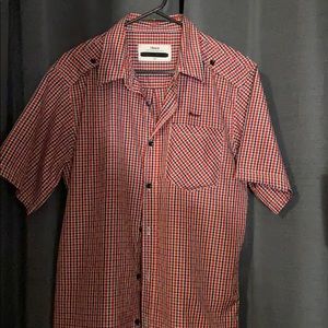 Orisue Button Up Shirt - Black & Red Vintage